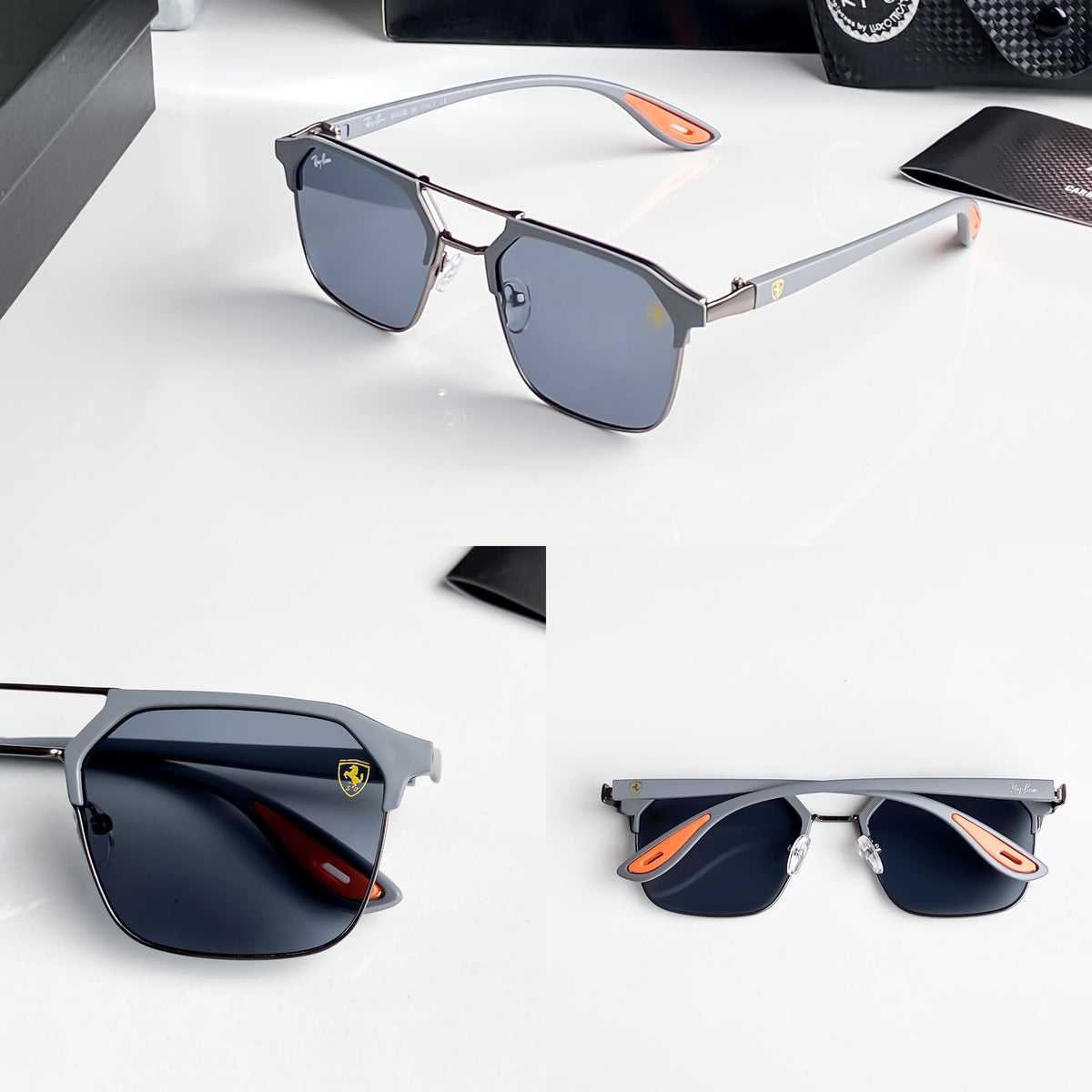 RB #8 FIBER BLACK POLARISED SUNGLASSES