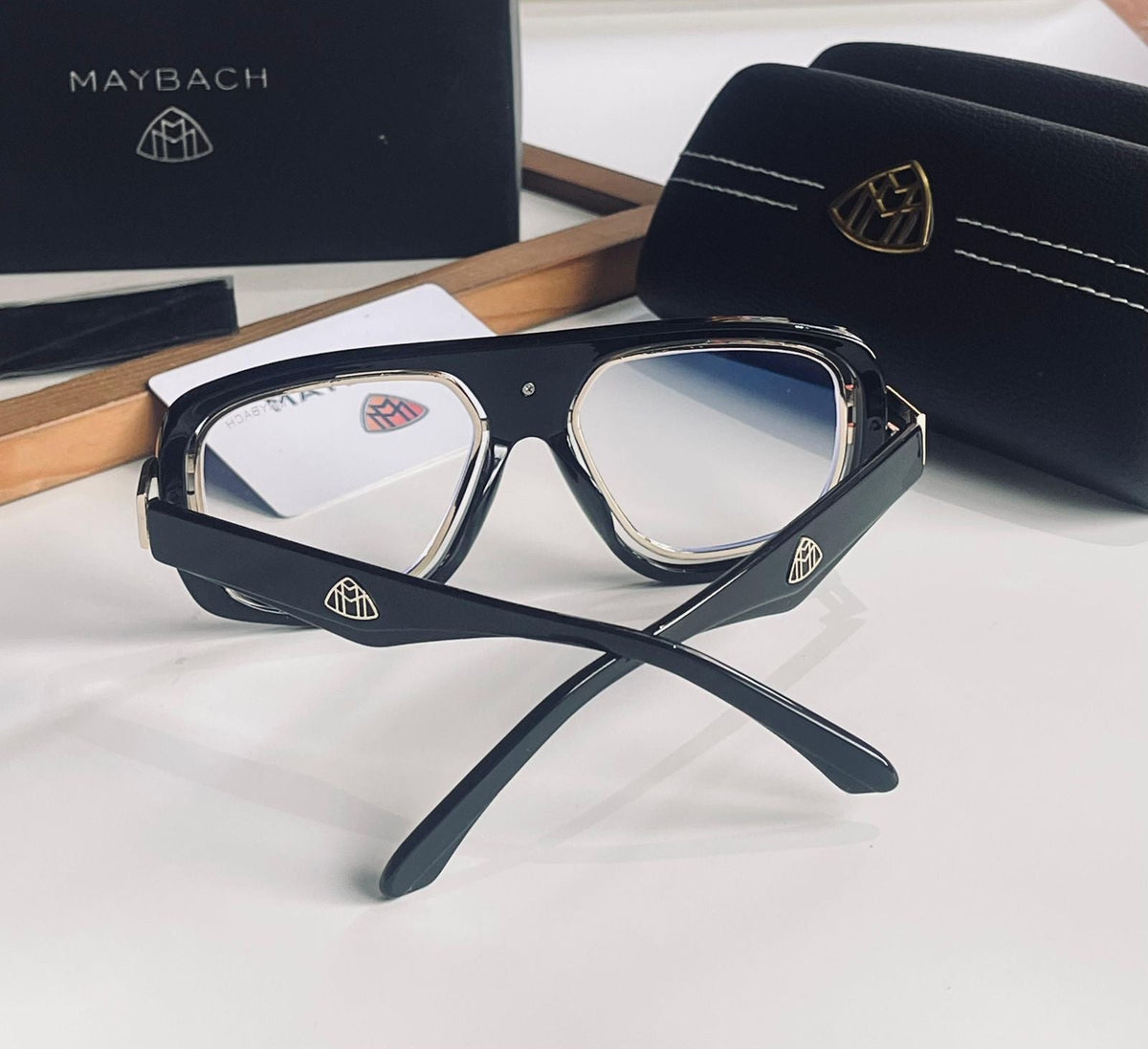 MAY-BACH 7339 SILVER BLACK TRANSPERANT MENS UV-400 SUNGLASSES
