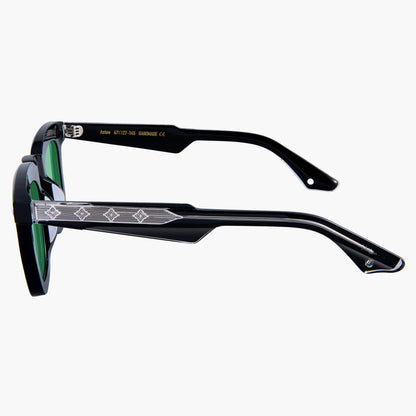 Axton Sunglasses Black Silver
