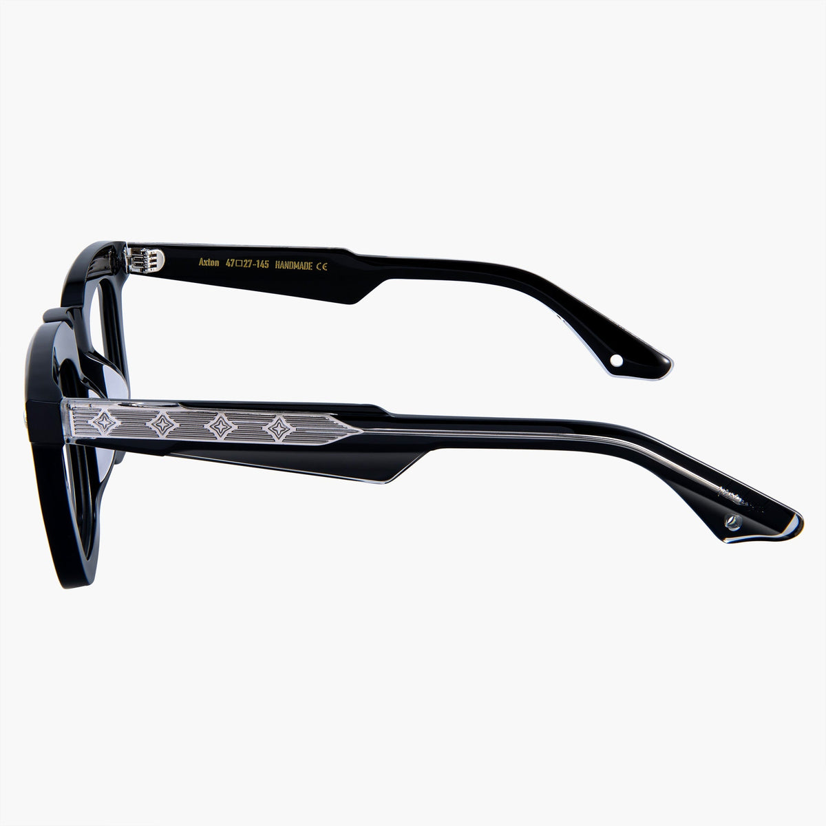 Axton Eyeglasses Black Silver