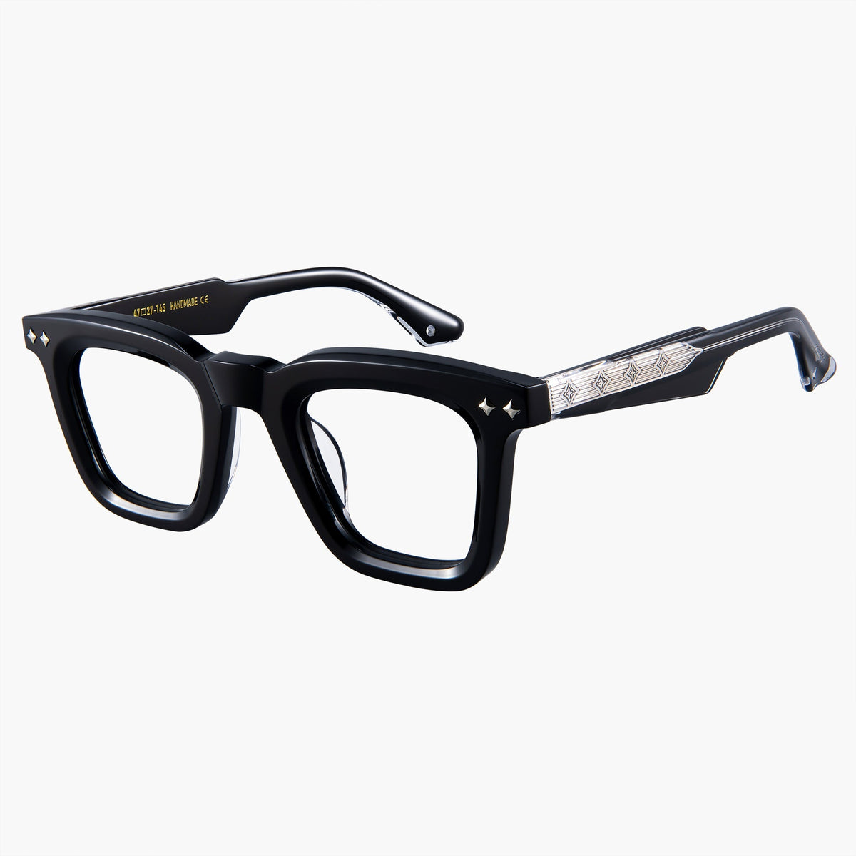 Axton Eyeglasses Black Silver