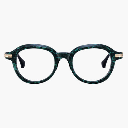 Baron Eyeglasses Green Tortoise