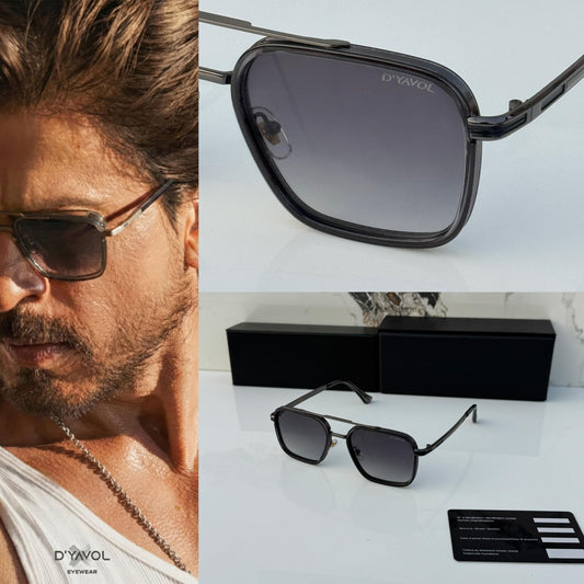 D'YAVOL KING KHAN GUN GREEN DOUBLE SHADED UV-400 SUNGLASSES
