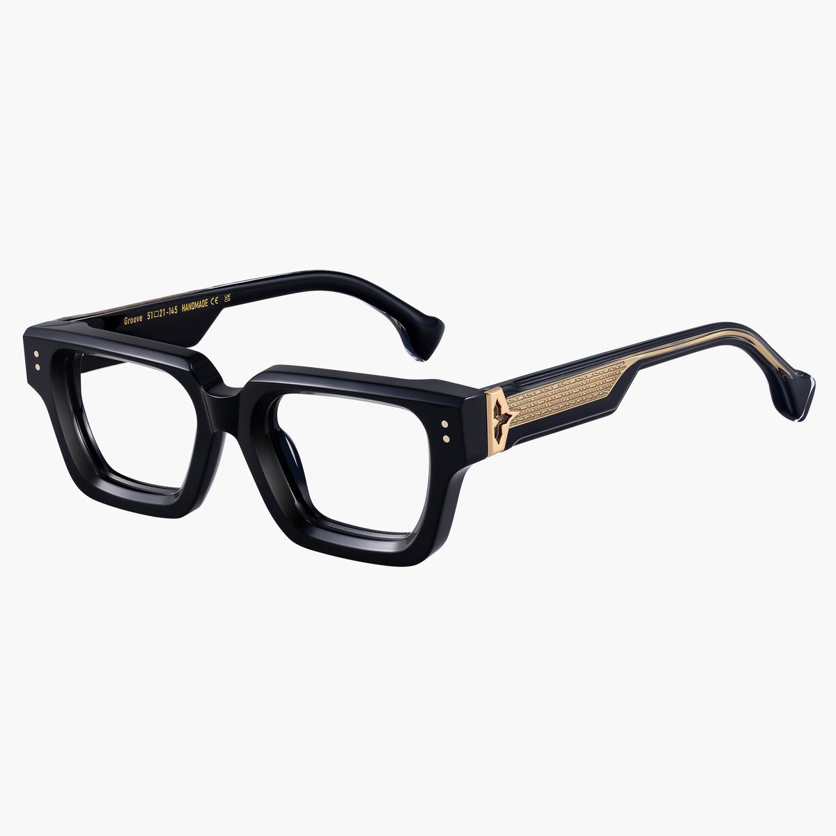 Groove Eyeglasses Black Gold
