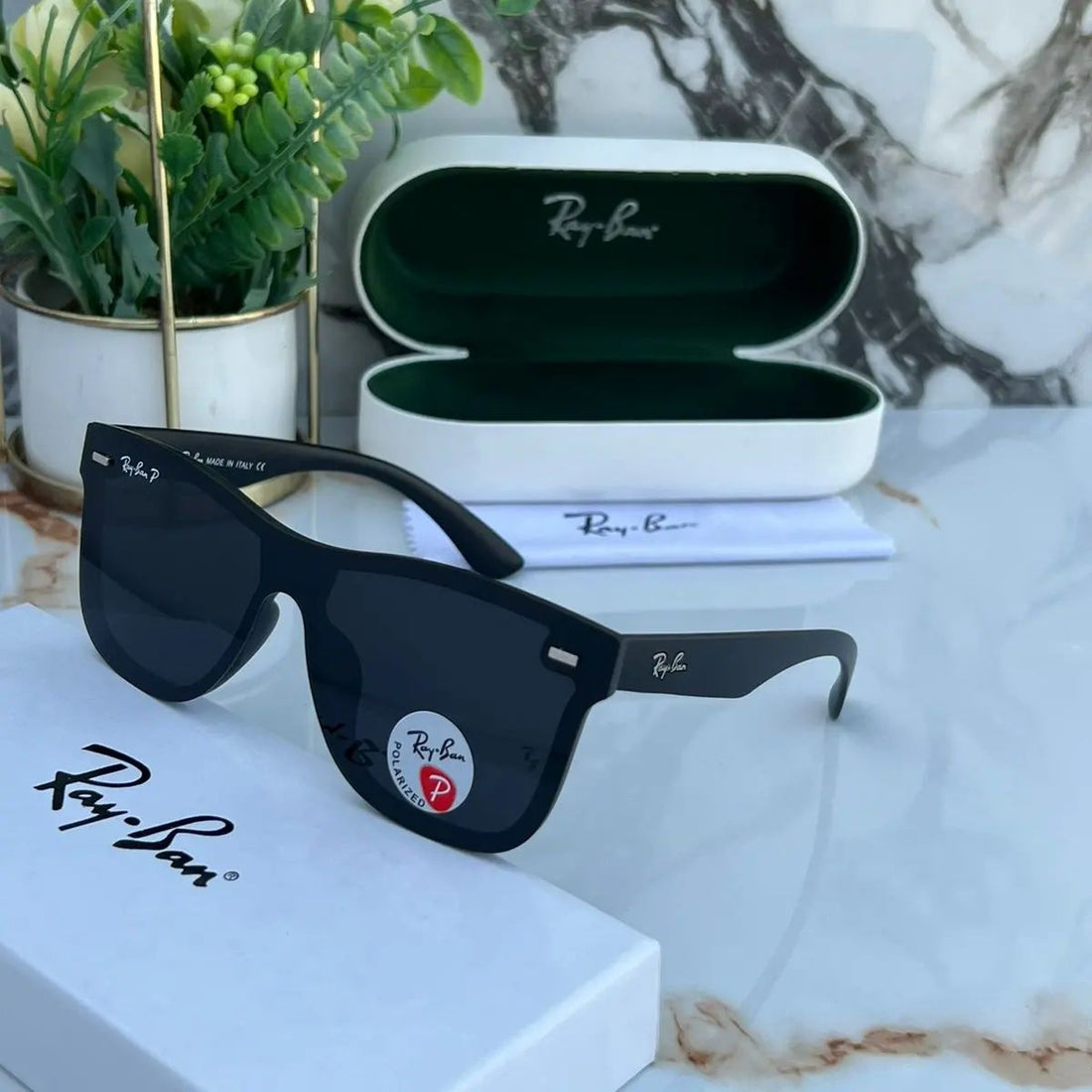 RB #17 FIBER GREEN POLARISED SUNGLASSES