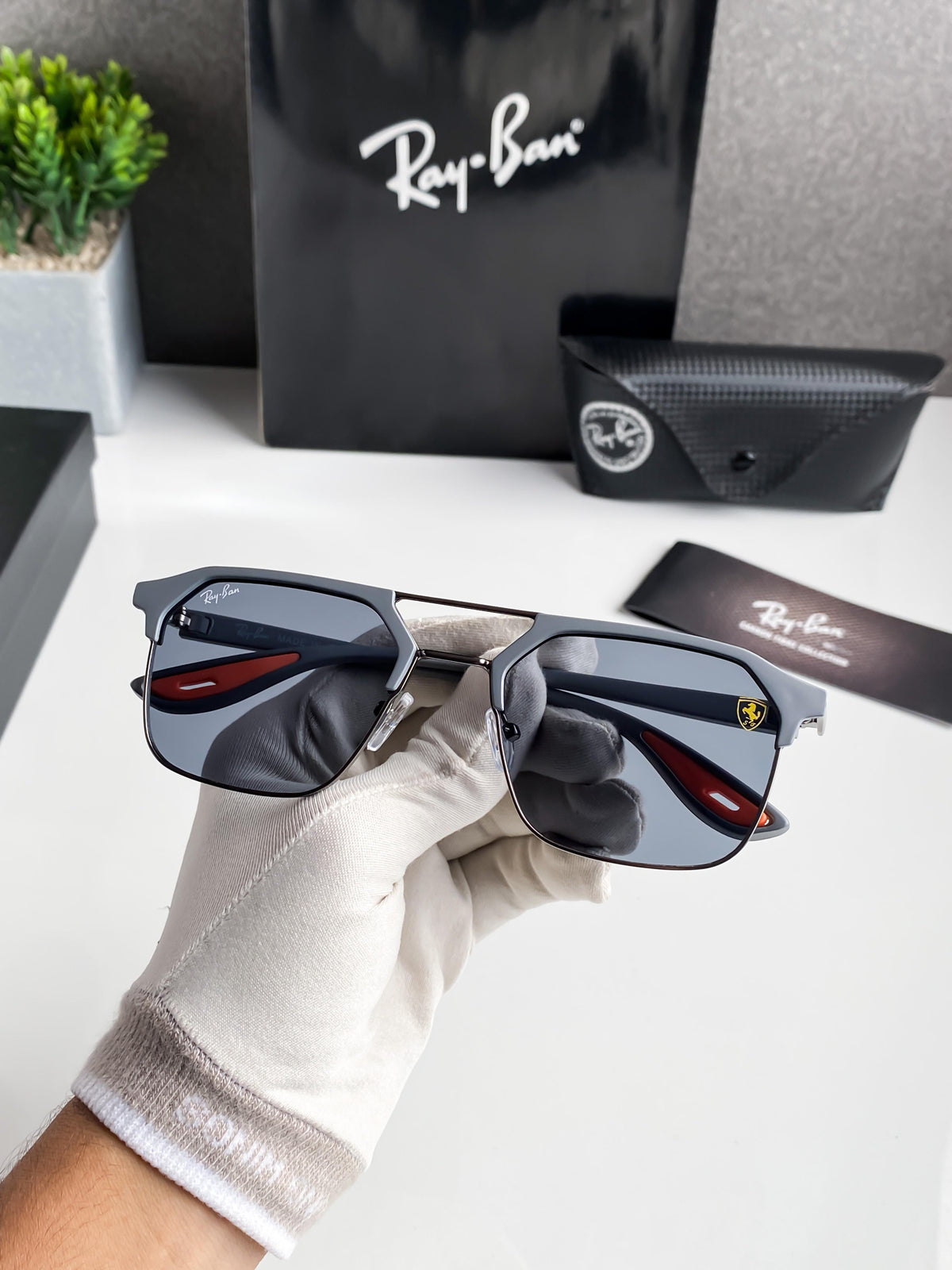 RB #8 FIBER BLACK POLARISED SUNGLASSES