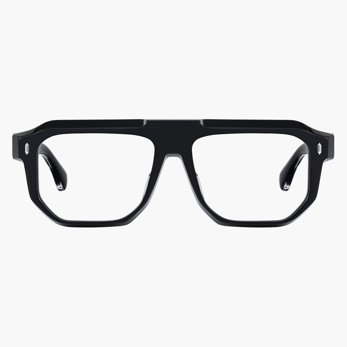 Rook Eyeglasses Black Silver